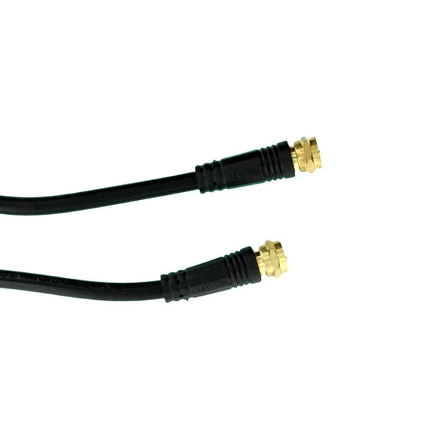 6-Foot Leviton C5851-6GO RG59 Coaxial Cable with Molded on Gold F Connector Plugs on Each End Black